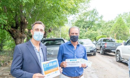 La Provincia entregó fondos para obras de infraestructura en el departamento Calamuchita