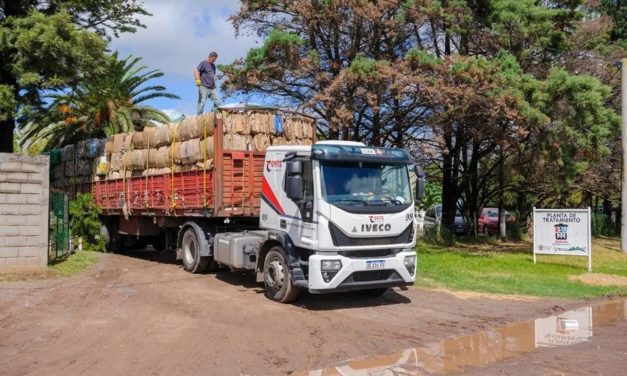 Arias: Se concretó el primer envío de materiales recuperados del 2022