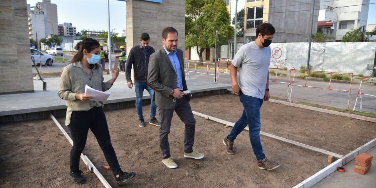 Villa María: Avanzan los trabajos de puesta en valor del Paseo Héroes de Malvinas