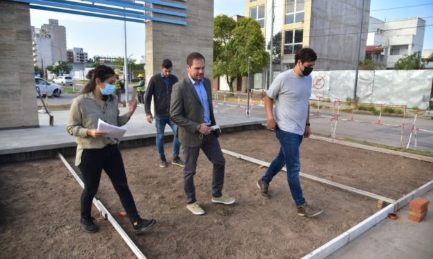 Villa María: Avanzan los trabajos de puesta en valor del Paseo Héroes de Malvinas