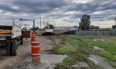 Villa Nueva: comenzó la construcción de la rotonda en el cruce de las rutas 2 y 4
