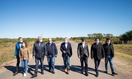 Schiaretti recorrió la obra de mejora de la ruta 11, entre Coronel Baigorria y Estación Río Seco