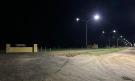 Adelia María: se iluminó el Boulevard del Predio Los Silos