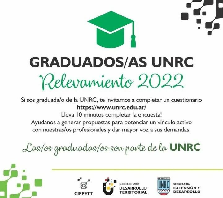 UNRC: Convocatoria para graduados a participar de un relevamiento informativo
