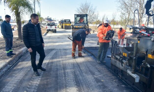 Villa María: Ya está en marcha la repavimentación de avenida Larrabure