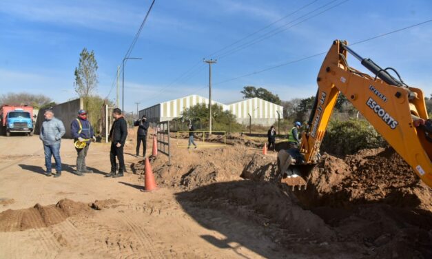 Villa María: Avanza la construcción del desagüe troncal para barrio Industrial