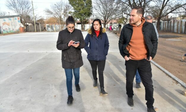 Villa María: Avanzan las obras en el nuevo playón deportivo del barrio Nicolás Avellaneda