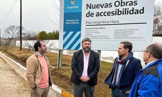 Ucacha: se inauguraron 10 cuadras de cordón cuneta y badenes