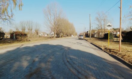Buchardo: Ya se adoquinaron más de 2500 mts en el Barrio Norte