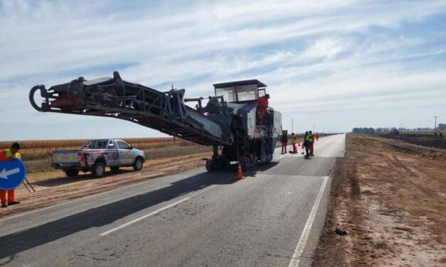 Comenzó la repavimentación de la Ruta Provincial N°4 entre Buchardo y Serrano