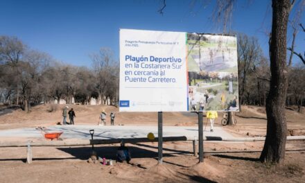 Río Cuarto: avanza la obra del nuevo playón deportivo en la Costanera Sur