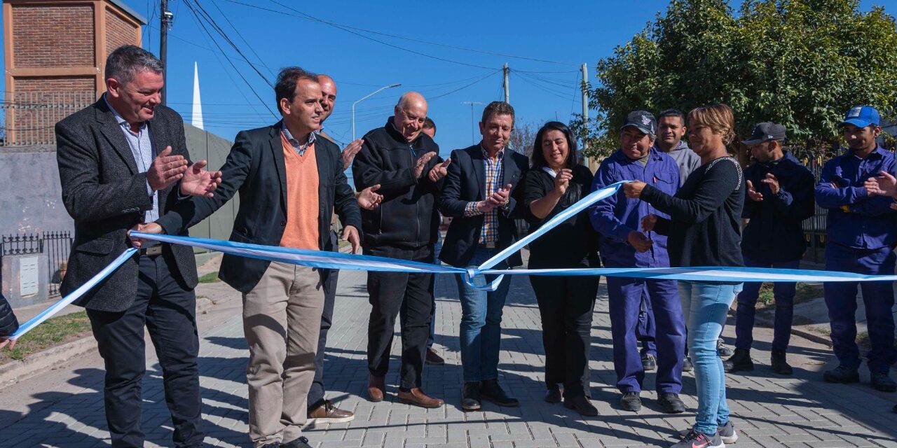 Río Cuarto: Se inauguró el pavimento articulado del pasaje Báez de barrio Alberdi