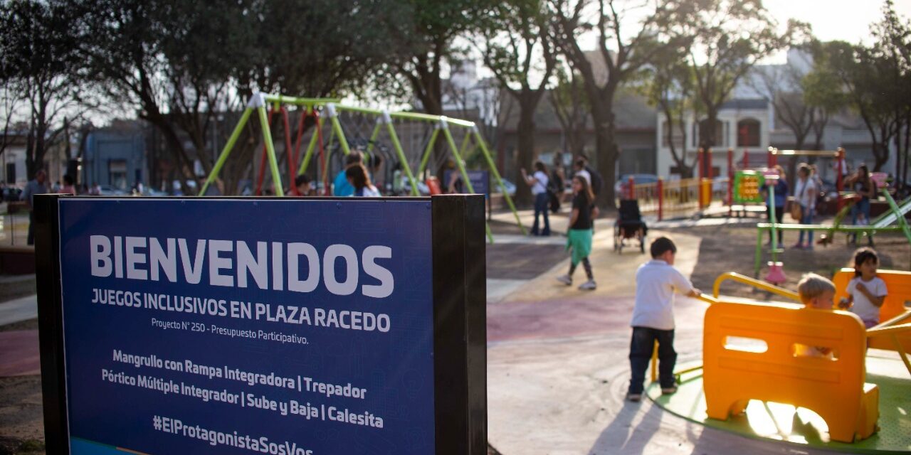 Río Cuarto: LLamosas habilitó la renovación de la Plaza Racedo