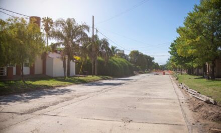 Río Cuarto: avanzan las obras de pavimentación en Banda Norte