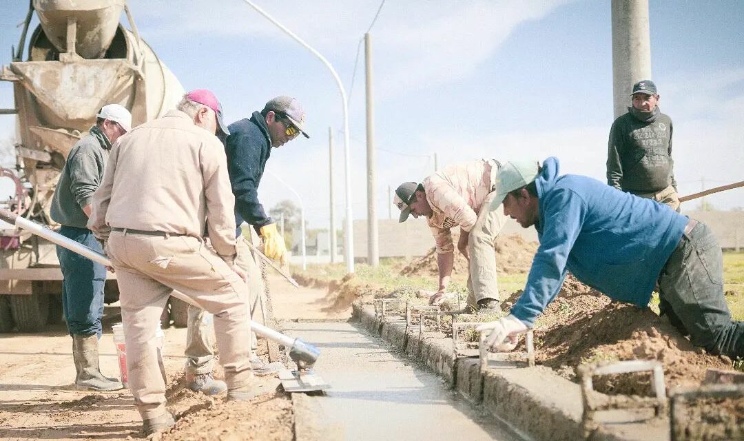 Sampacho: avanzan las obras en el barrio Los Lapachos