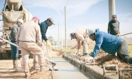 Sampacho: avanzan las obras en el barrio Los Lapachos