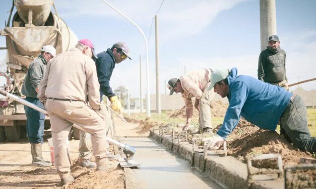 Sampacho: avanzan las obras en el barrio Los Lapachos