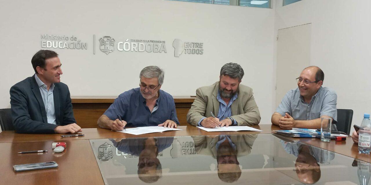 Ucacha: firma de convenio para la construcción de la segunda etapa del IPET N°409