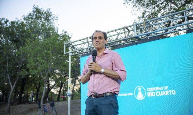 Río Cuarto: Llamosas inauguró el 3° espacio deportivo y recreativo en la Costanera Sur