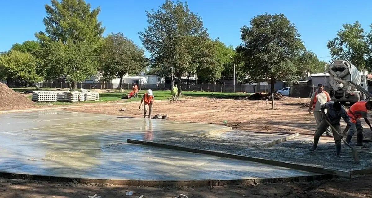 General Deheza: avanza la puesta en valor de la Plaza Barrio 208 Viviendas
