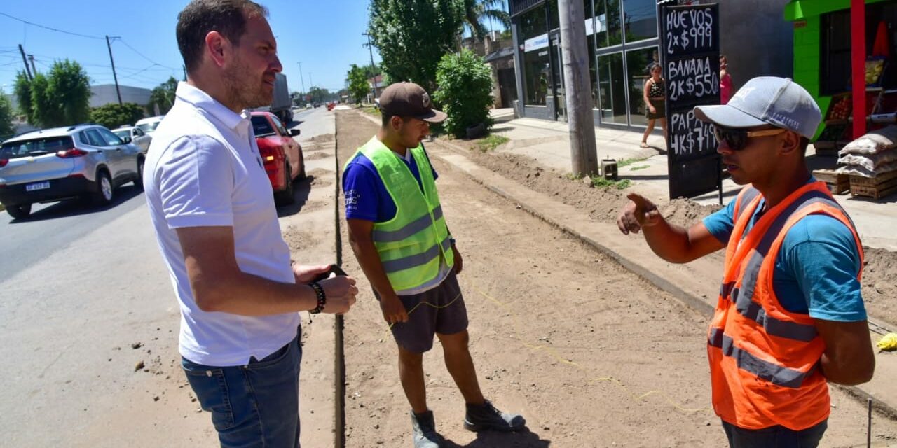 Villa María: Avanza la obra de acondicionamiento de un tramo de Av. Perón