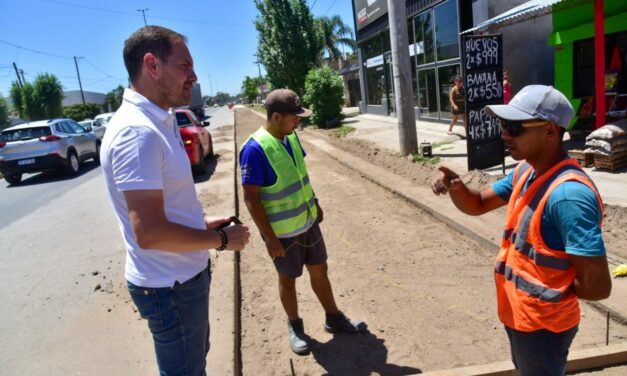 Villa María: Avanza la obra de acondicionamiento de un tramo de Av. Perón
