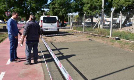 Villa María: Gill supervisó la obra de ciclovías en la ciudad