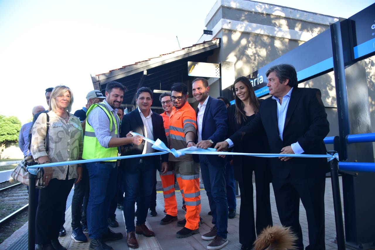 Villa María: Gill y Marinucci inauguraron la obra de puesta en valor de la Estación de Tren
