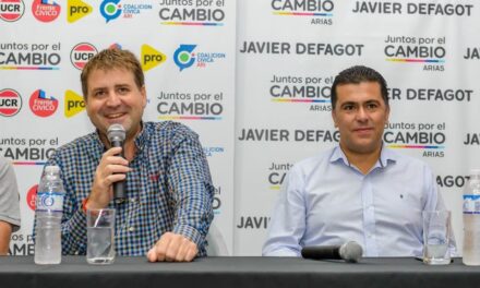 Arias: Javier Defagot es el candidato a Intendente por el oficialismo