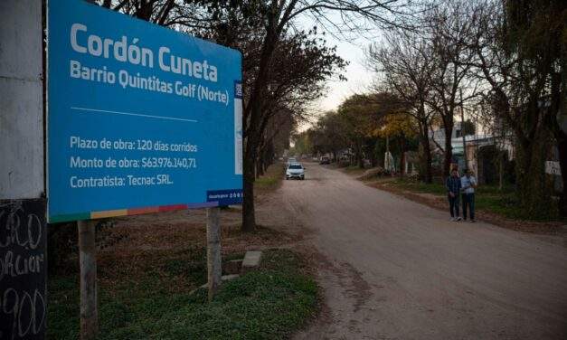 Río Cuarto: avanzan las obras en el barrio Quintitas Golf