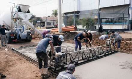 Río Cuarto: Avanza la pavimentación de la Colectora A005