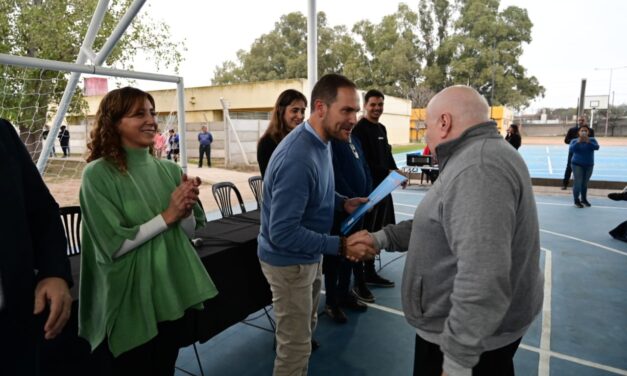 Villa María: Gill acompañó a la ministra provincial Laura Jure, en la inauguración de un polideportivo