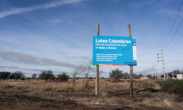 Río Cuarto: Avanzan las obras de infraestructura en el Loteo Colombres