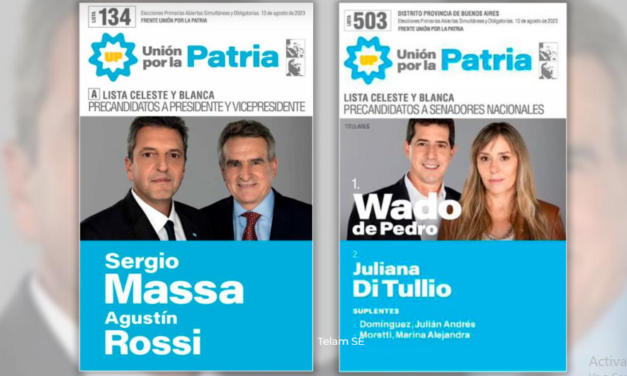 El oficialismo presentó las boletas de la lista «Celeste y Blanca» del Frente Unión por la Patria