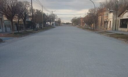 Villa Valeria: culminó la obra de pavimento articulado en calle Alem