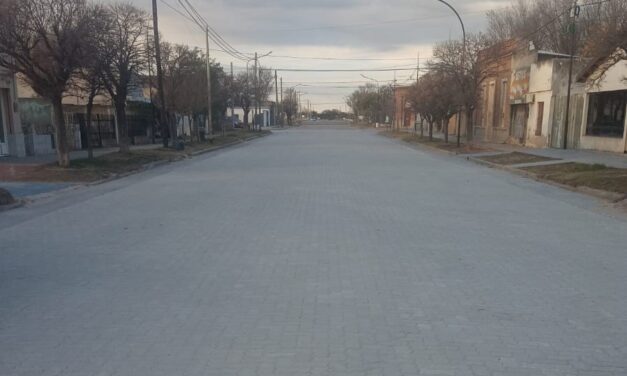 Villa Valeria: culminó la obra de pavimento articulado en calle Alem