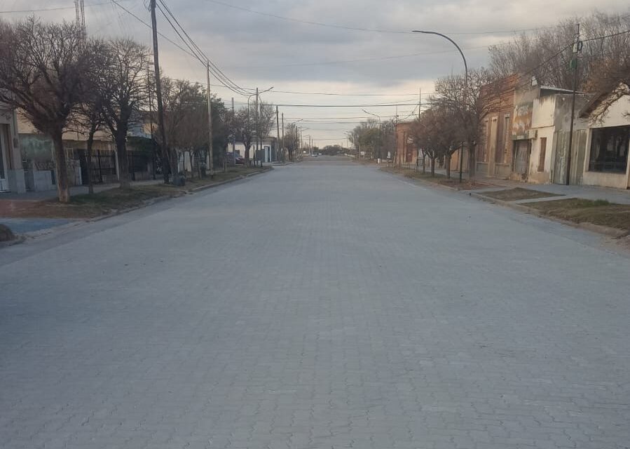 Villa Valeria: culminó la obra de pavimento articulado en calle Alem