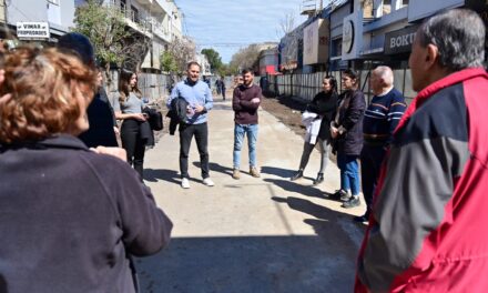 Villa María: Gill recorrió junto a comerciantes, la obra del Centro Comercial a Cielo Abierto