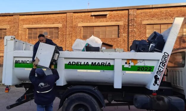 Adelia María y Monte de los Gauchos reciclaron aparatos eléctricos y electrónicos