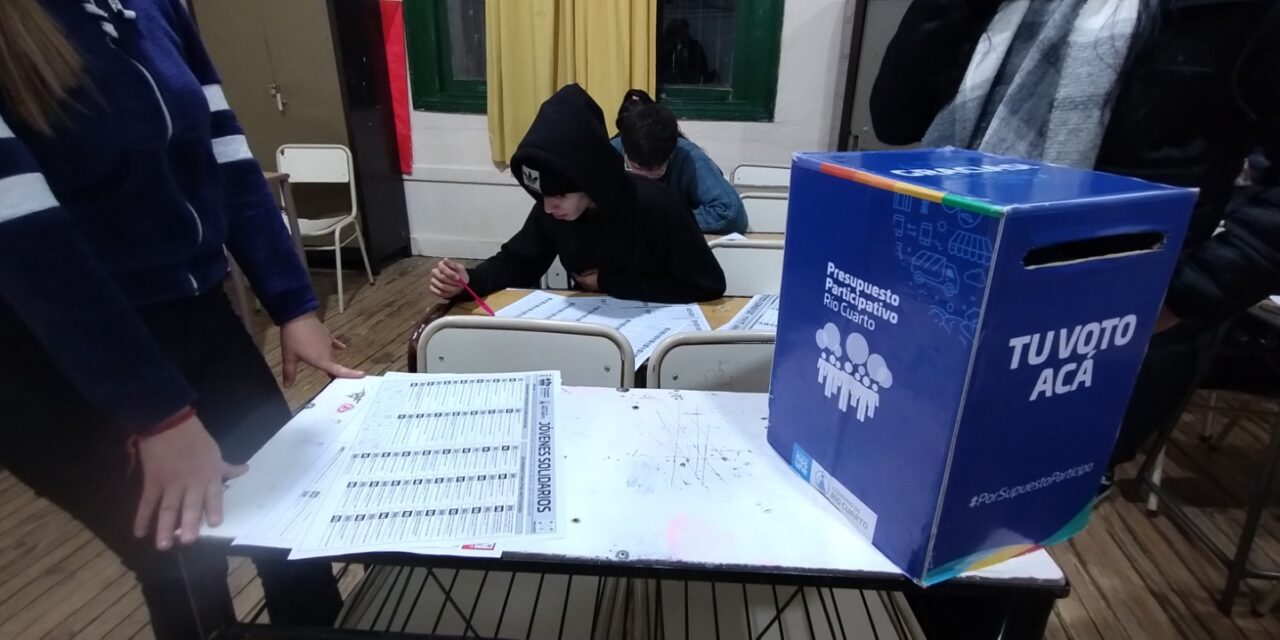 Río Cuarto: Elecciones del presupuesto participativo joven en las escuelas