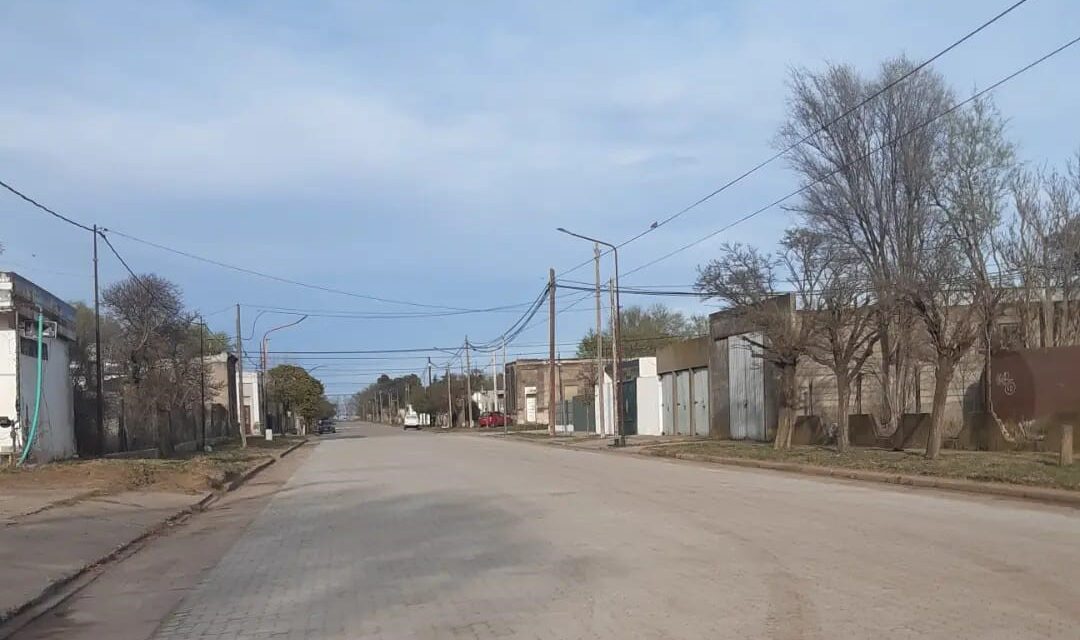 Villa Valeria: finalizó la obra de pavimento articulado en calle Alem