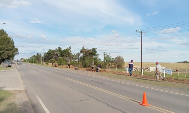 Del Campillo: avanza la obra de iluminación de Ruta Provincial 27
