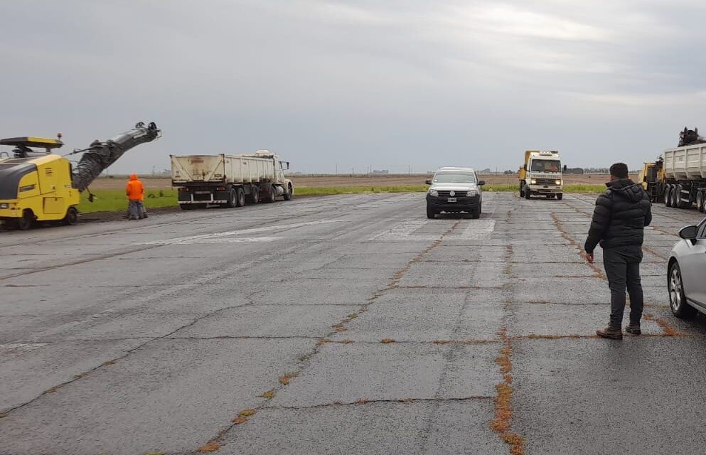 Marcos Juárez: la Provincia repavimenta la pista del aeródromo