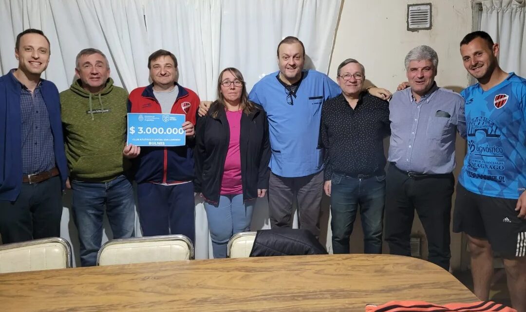 Bulnes: entrega de subsidio al Club Atlético y Social San Lorenzo