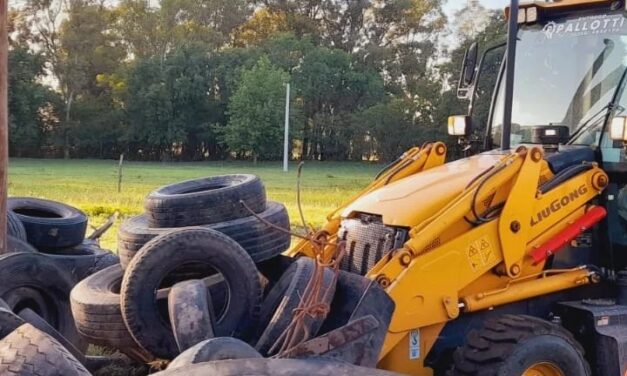 Nuevo reciclaje de neumáticos en Sampacho