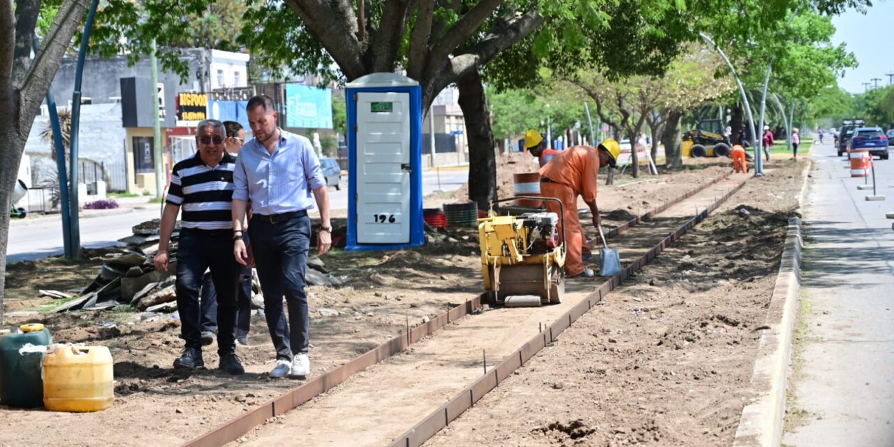 Villa María: Gill supervisó el avance del Parque Lineal Sustentable