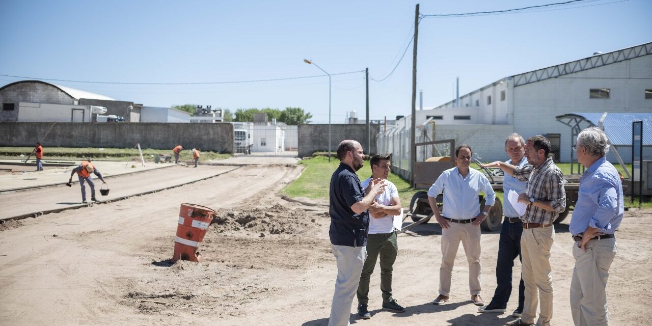 Río Cuarto: avanzan las obras de pavimentación en el Parque Industrial