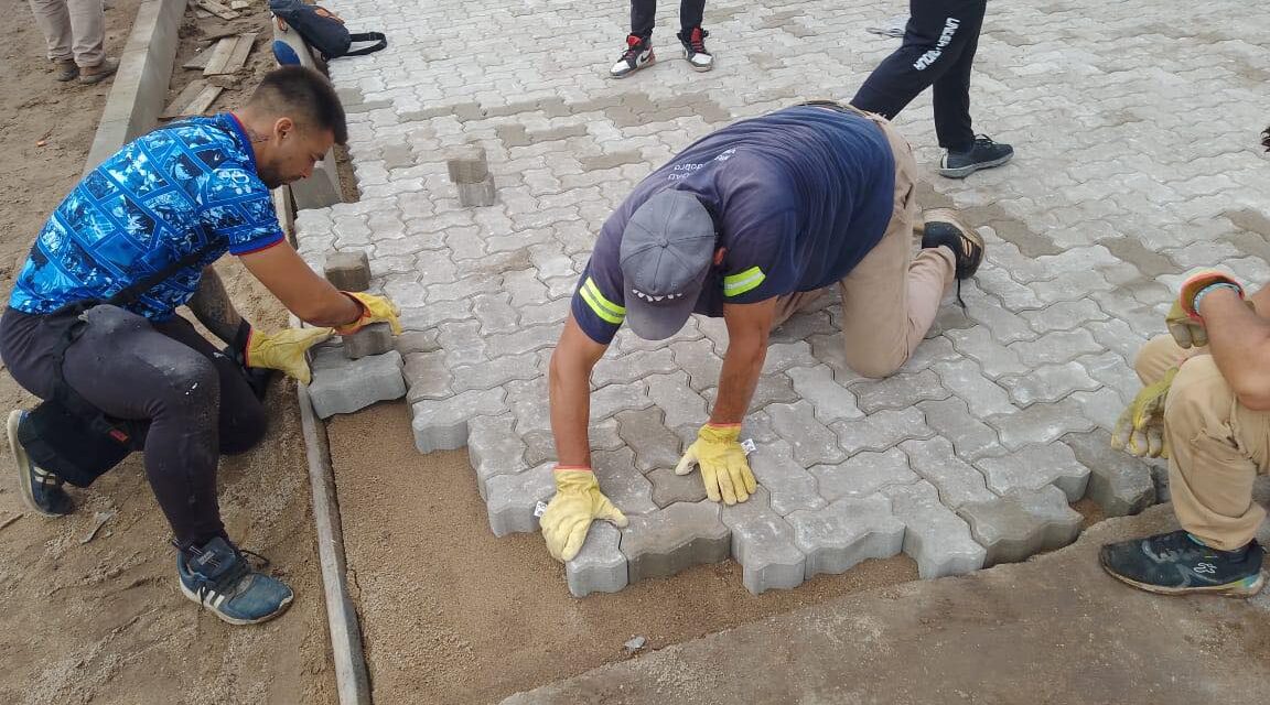 Villa Huidobro: culminó la obra de pavimento articulado en avenida Junín