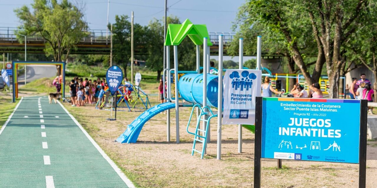 Río Cuarto: Llamosas y De Rivas habilitaron nuevas obras en la Costanera Sur