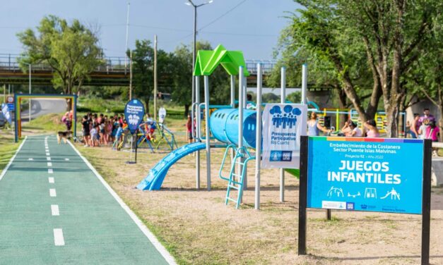 Río Cuarto: Llamosas y De Rivas habilitaron nuevas obras en la Costanera Sur